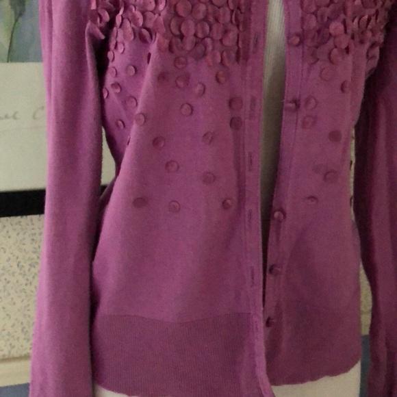 Ladies Detail Shimmer Light violet Cardigan - Picture 3 of 5
